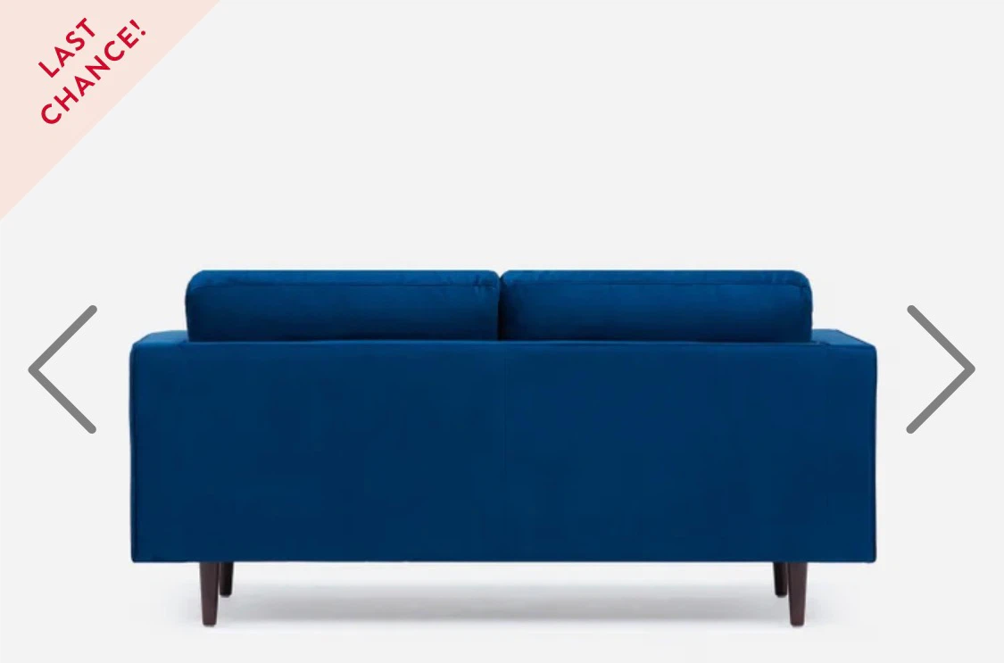 Kinsey Loveseat in Blue - photo 3