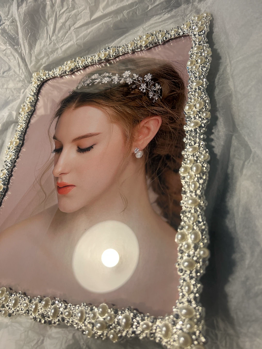Pearl and Rhinestone Embellished Picture Frame - photo 4