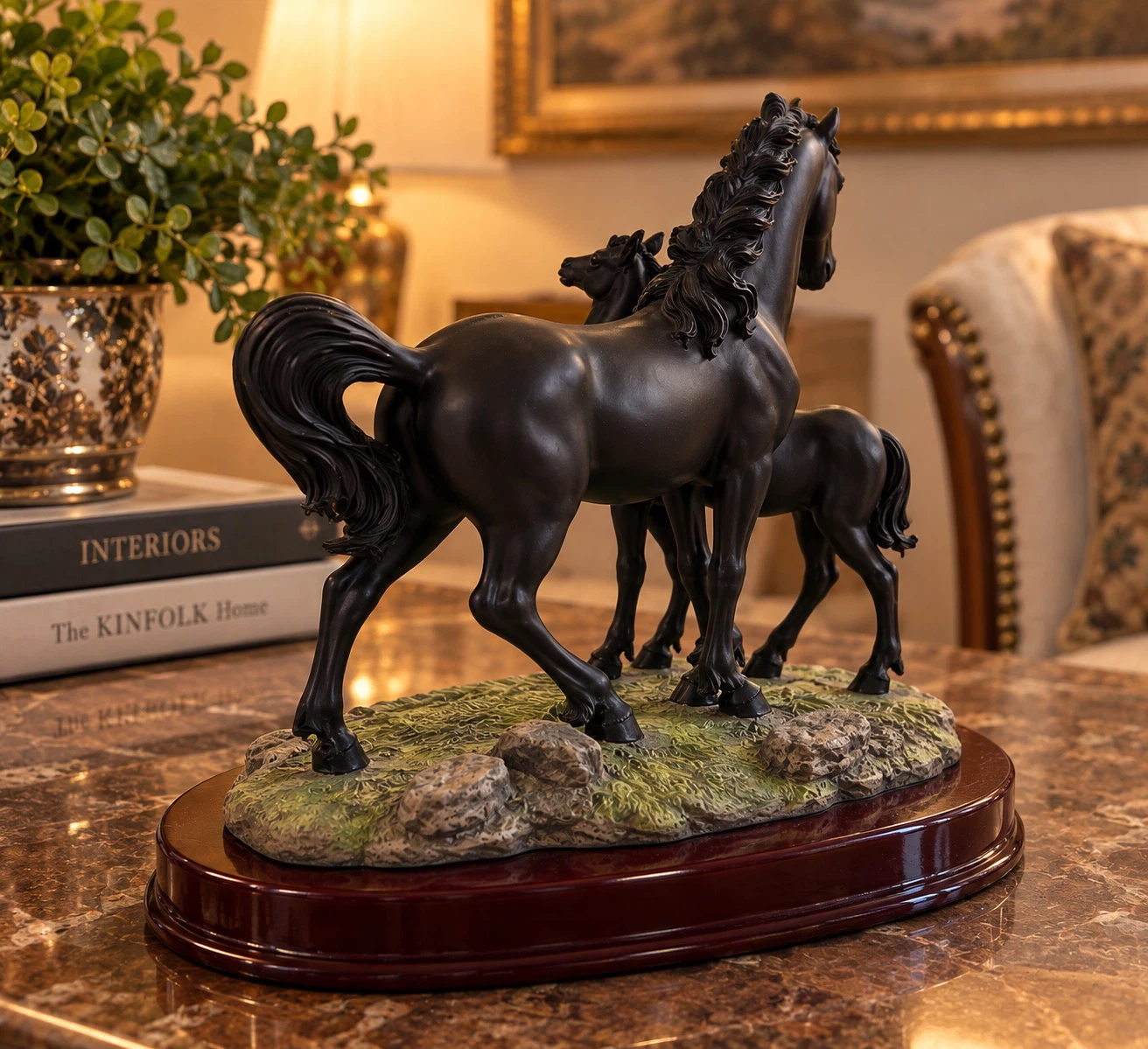 The Canadian Wilderness Horse and Foal Statue - photo 3