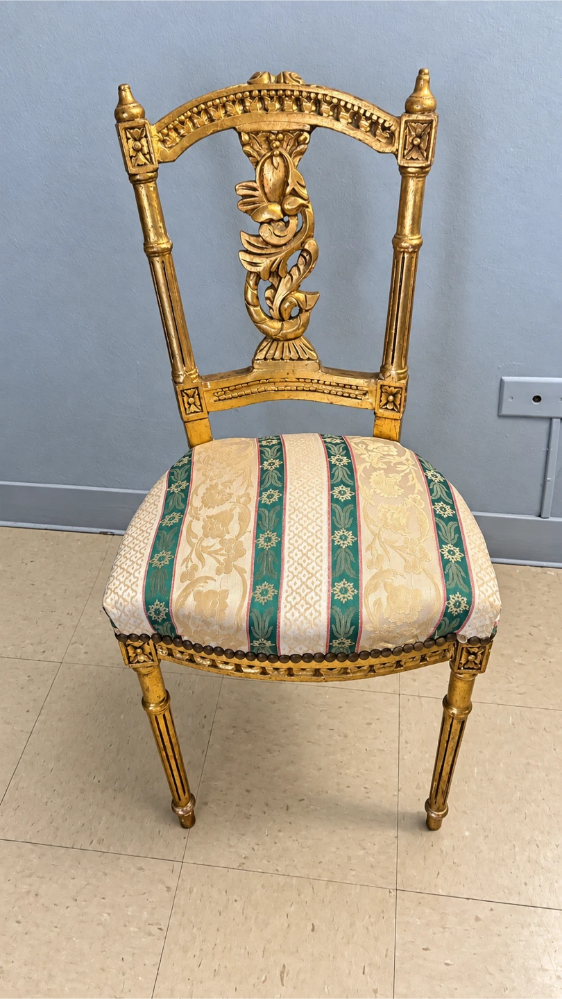 Vintage Gold Gilded Accent Chair - photo 2