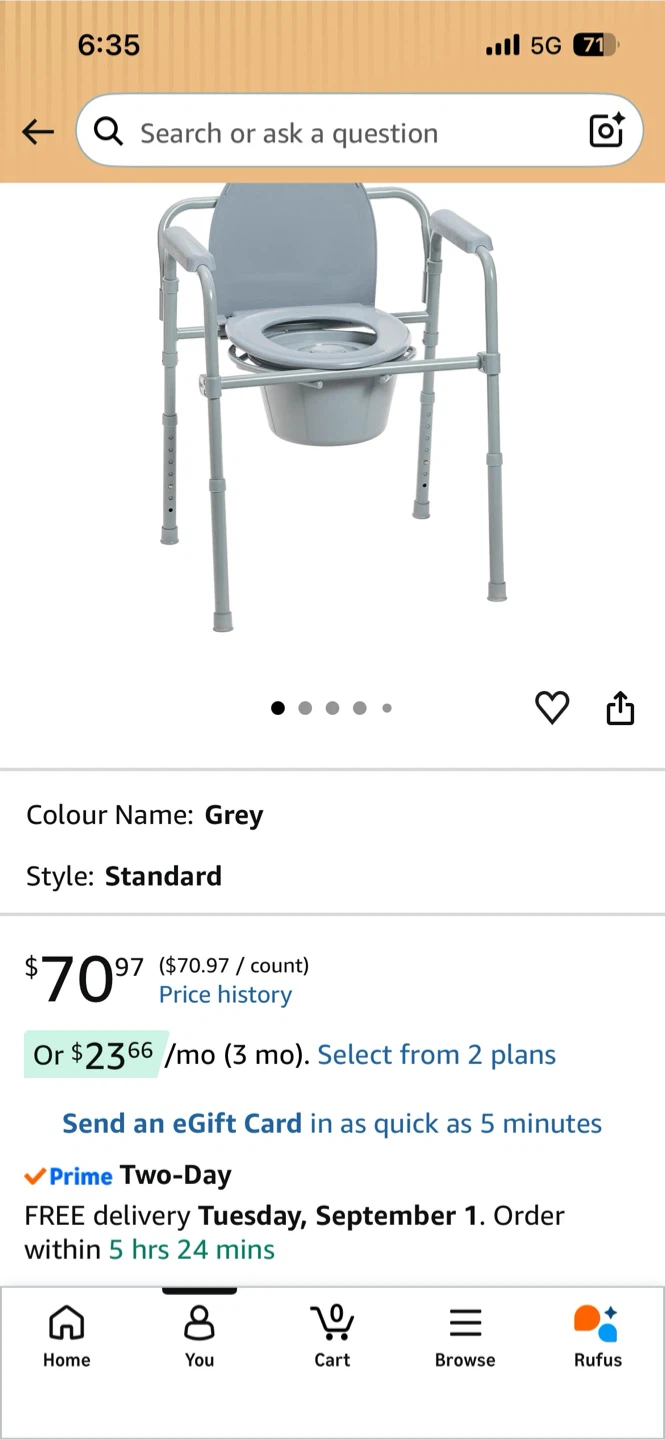 Never used  Bedside Commode, Grey - photo 2