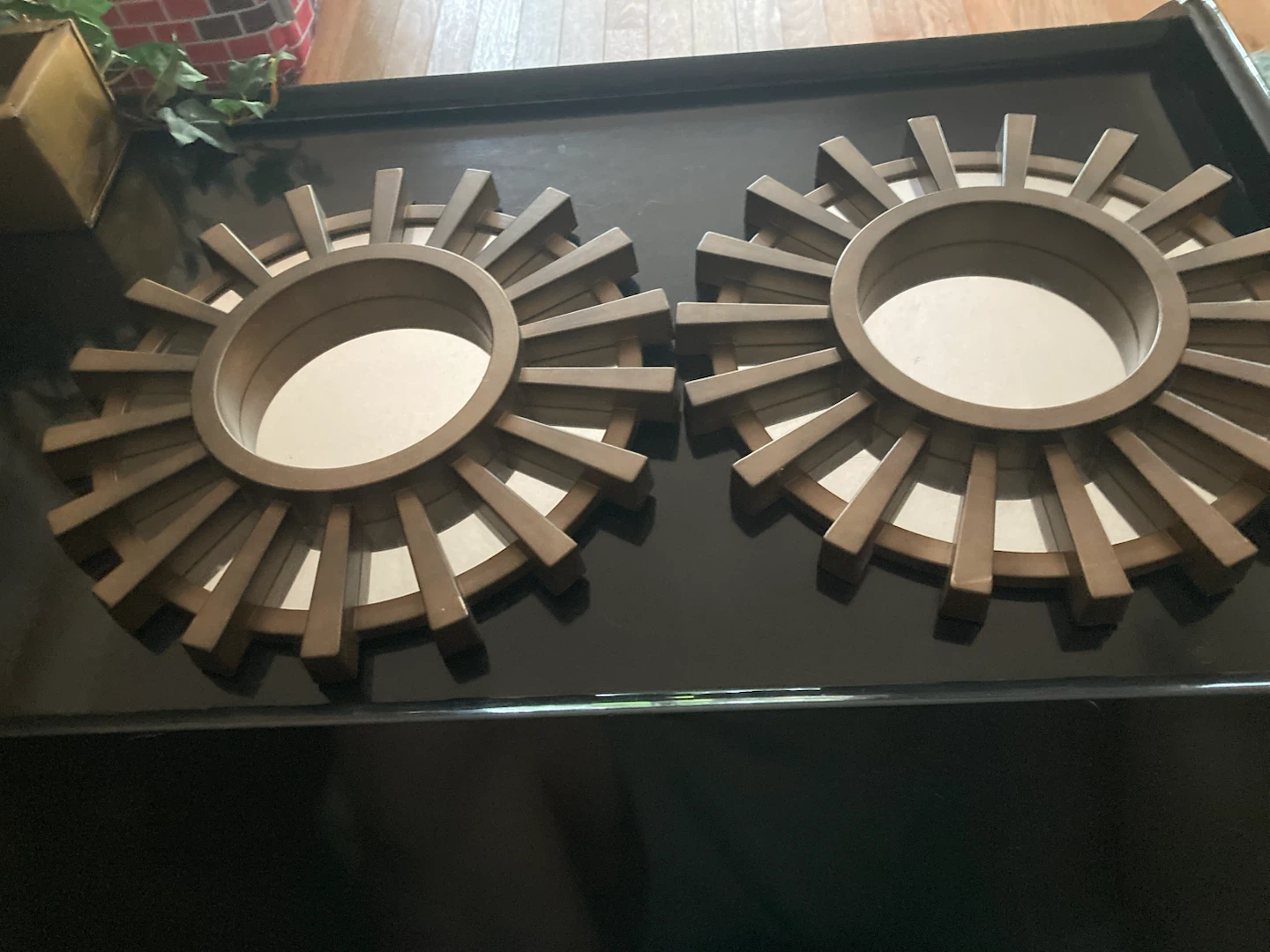 Set of Two Sunburst Mirrors