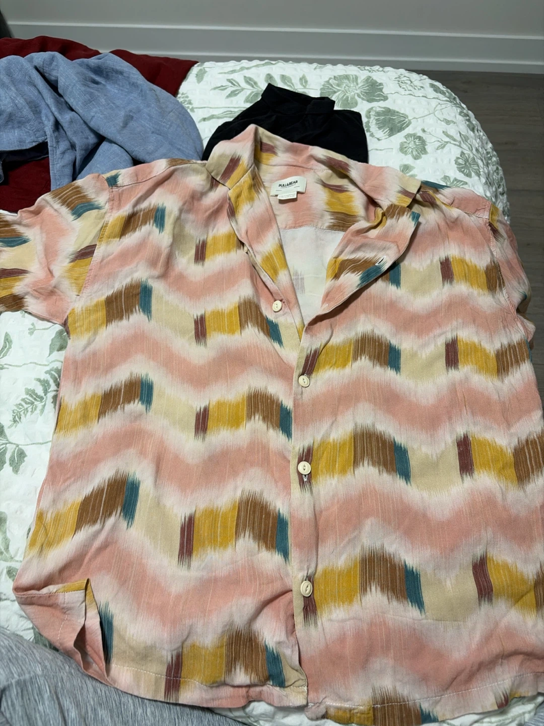 Pull&Bear patterned short sleeve shirt