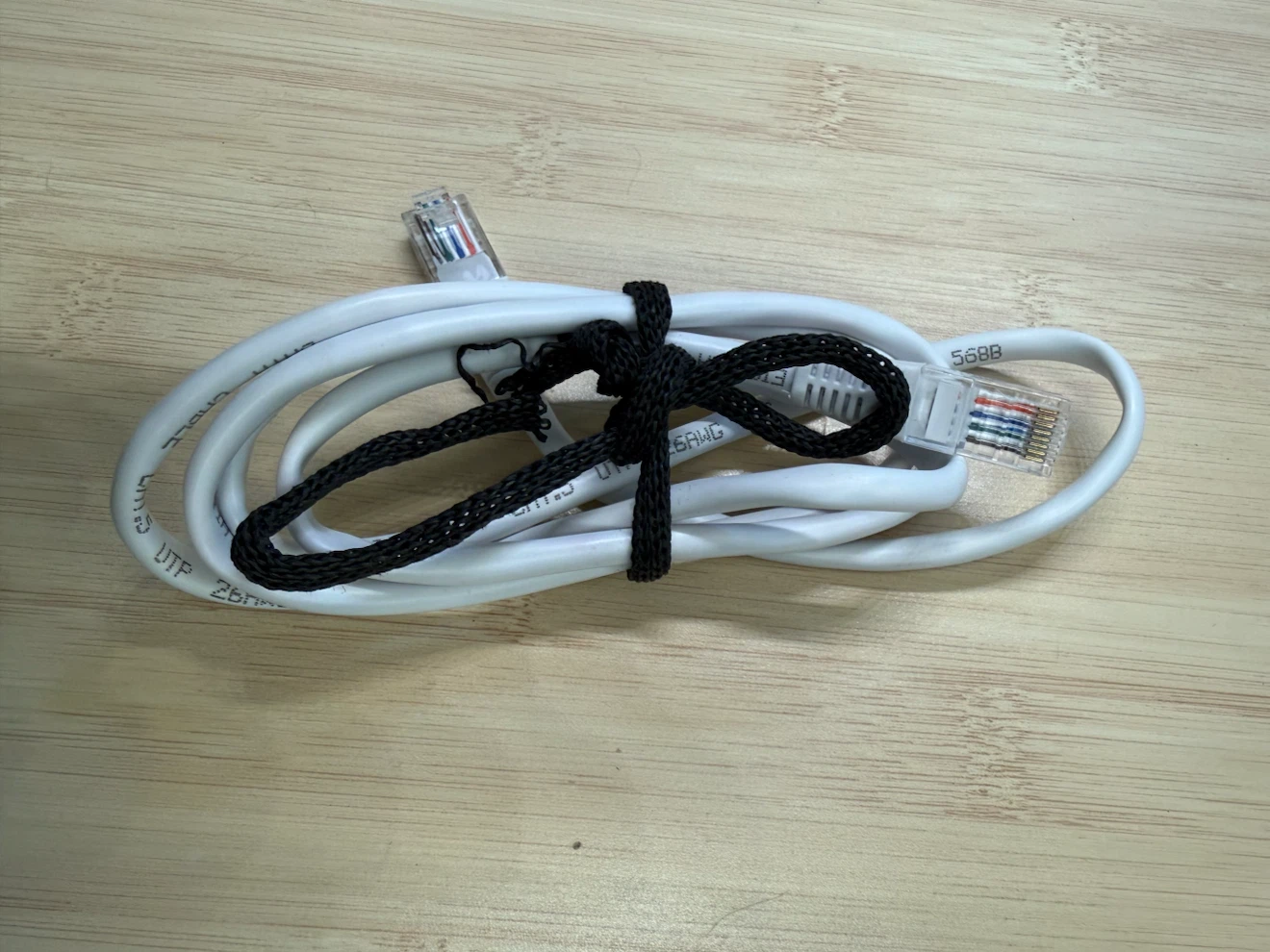 White Cat5e UTP Ethernet Cable