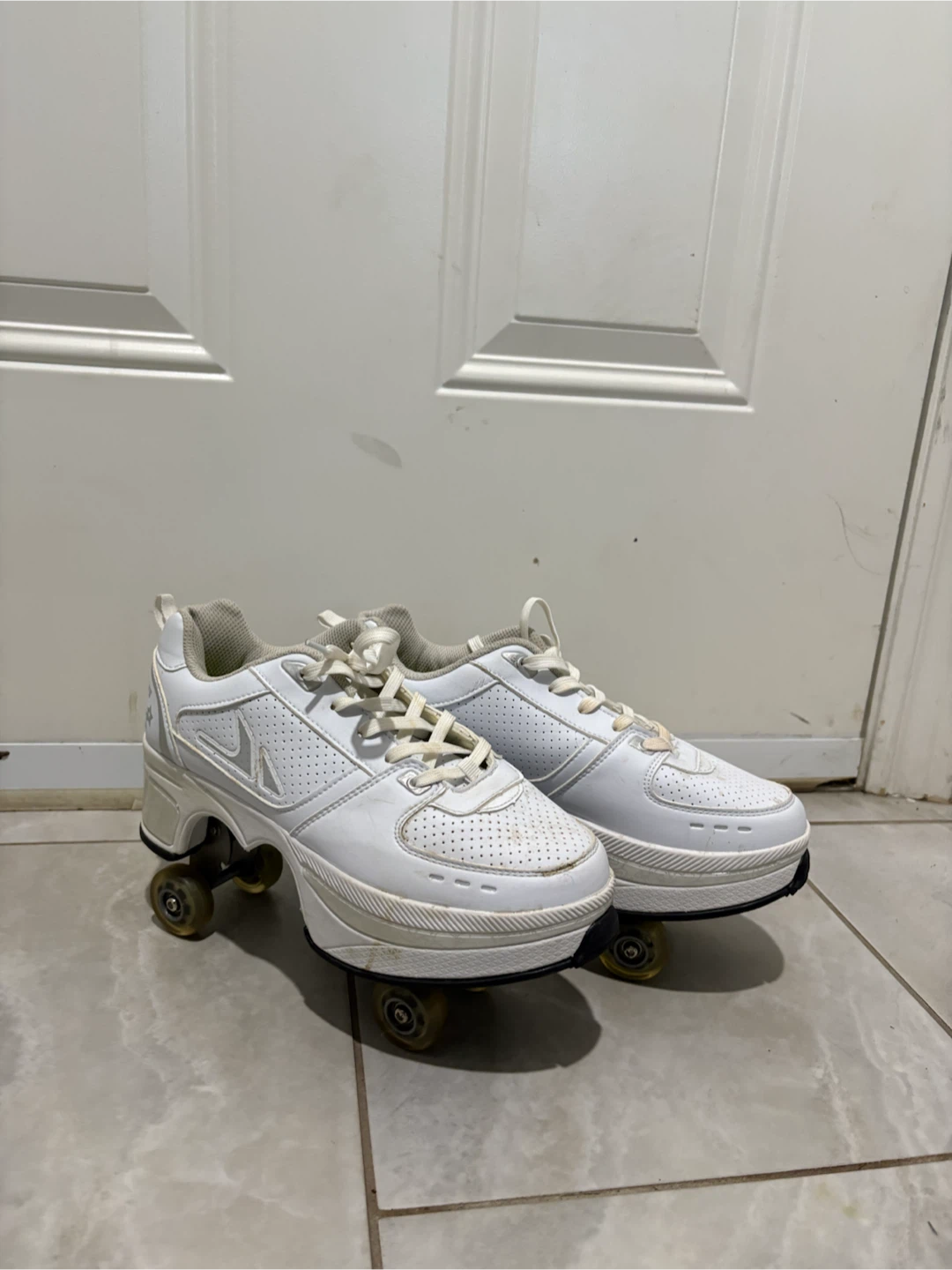 White Roller Sneakers