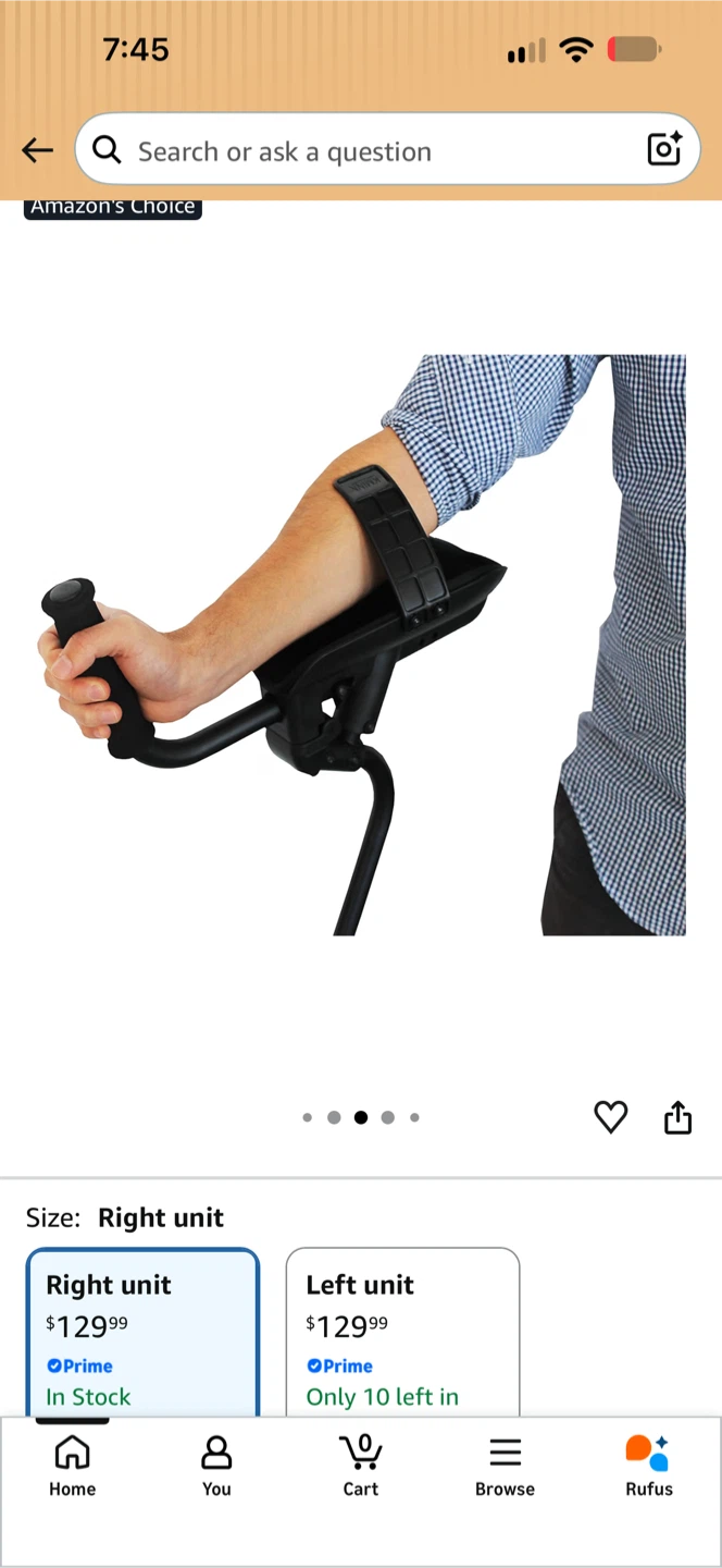 Brand New Forearm Crutchh Adult - Right, Modern Design - photo 5