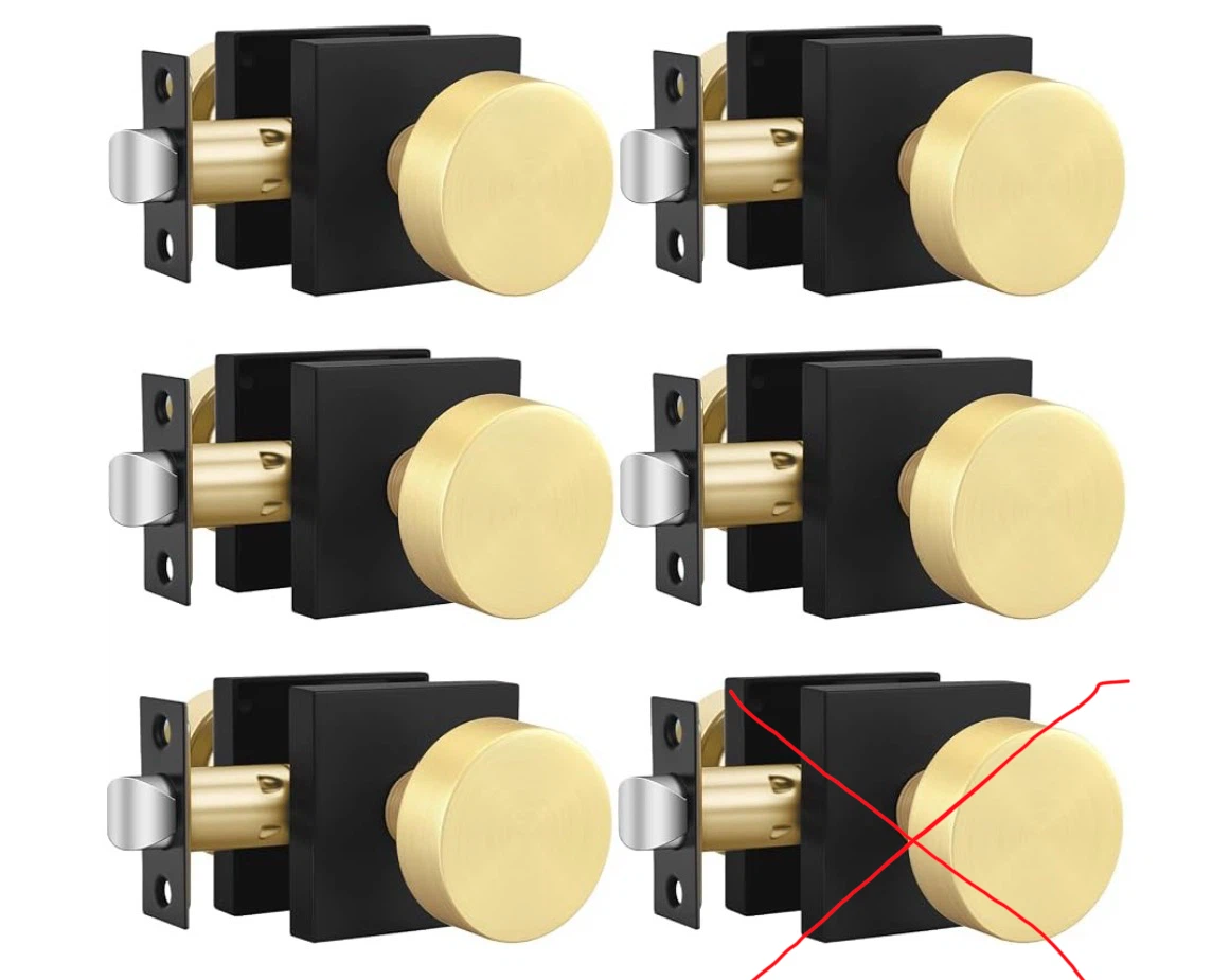 Goldenwarm Black and Gold Door Knobs Interior, Passage Door