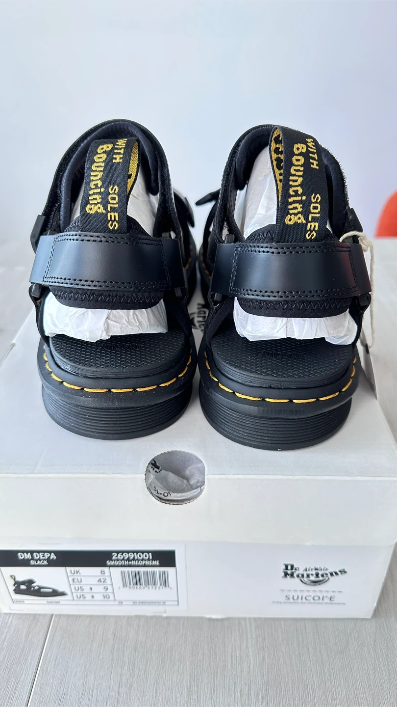 Suicoke × Dr. Martens Wmns Depa Leather Strap Sandals 'Black' - photo 4