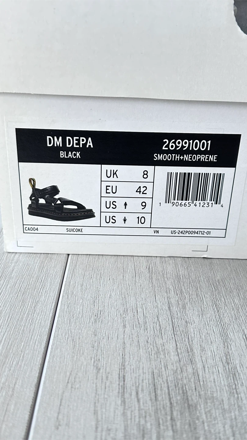 Suicoke × Dr. Martens Wmns Depa Leather Strap Sandals 'Black' - photo 5