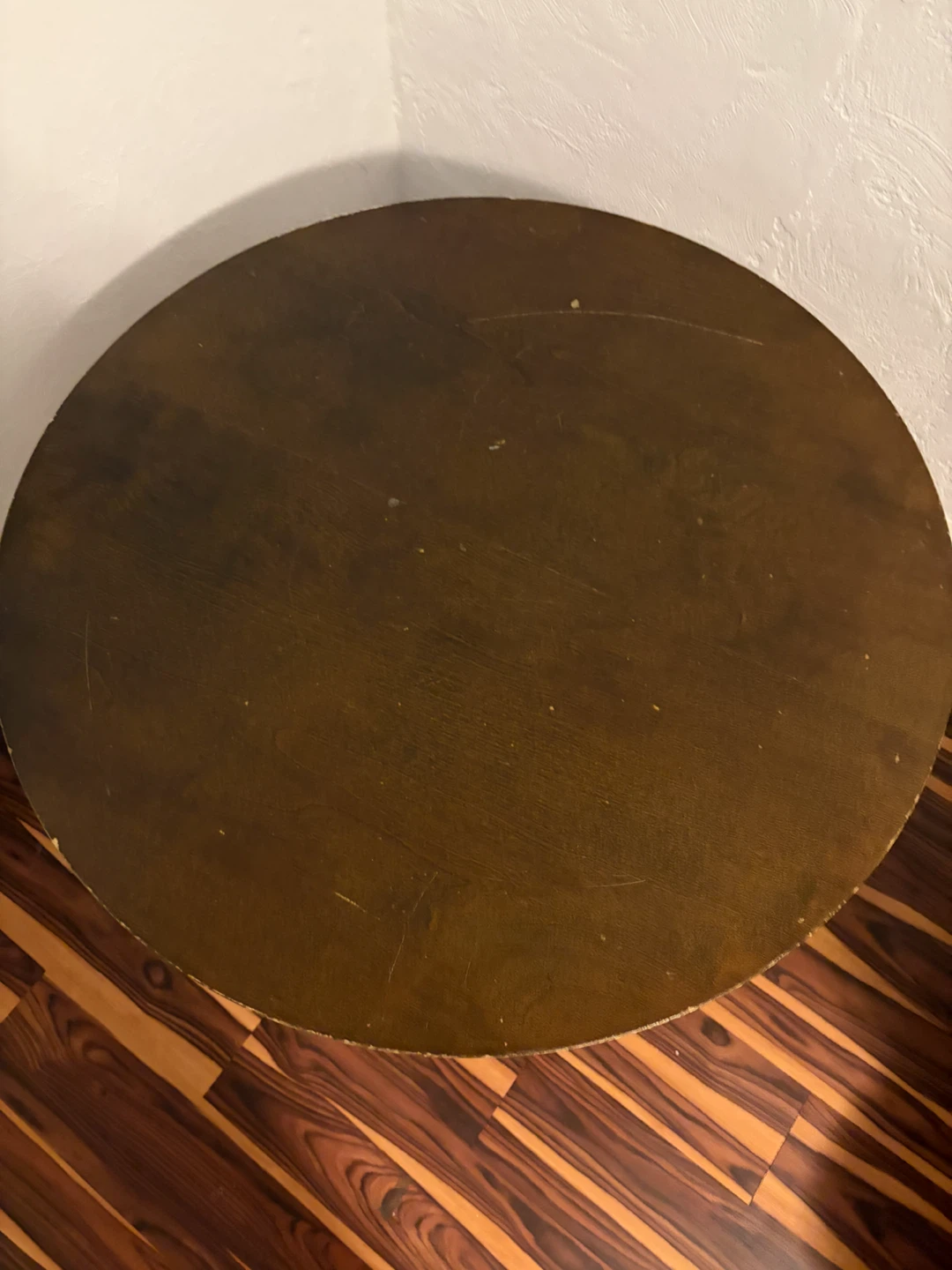 Mid-Century Scandinavian Round Wooden Side Table - photo 2