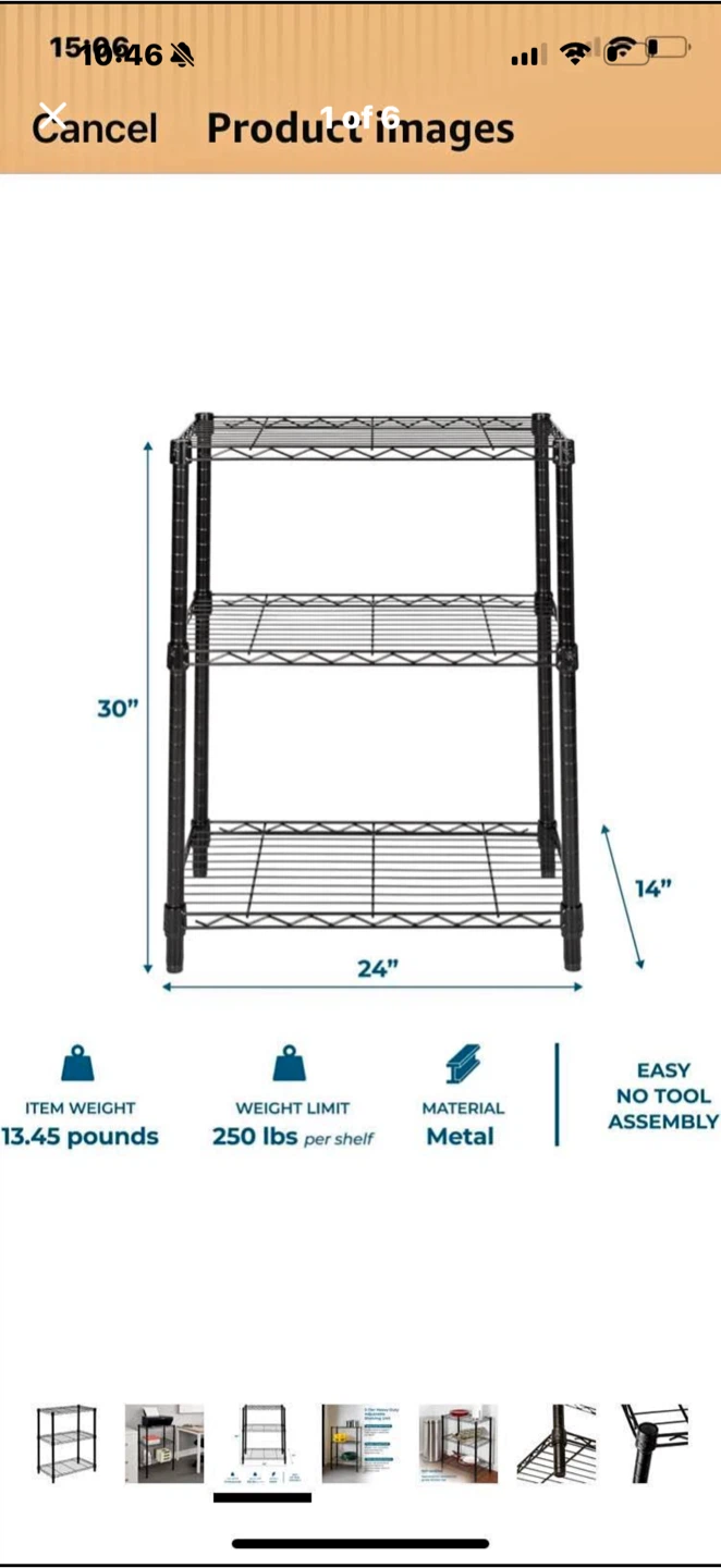 3-Tier Metal Wire Storage Shelving Unit 3 for $100
