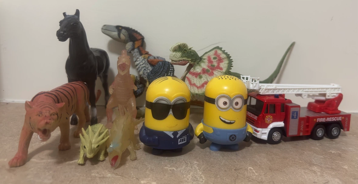 Assorted Minion and Animal Toy Figures