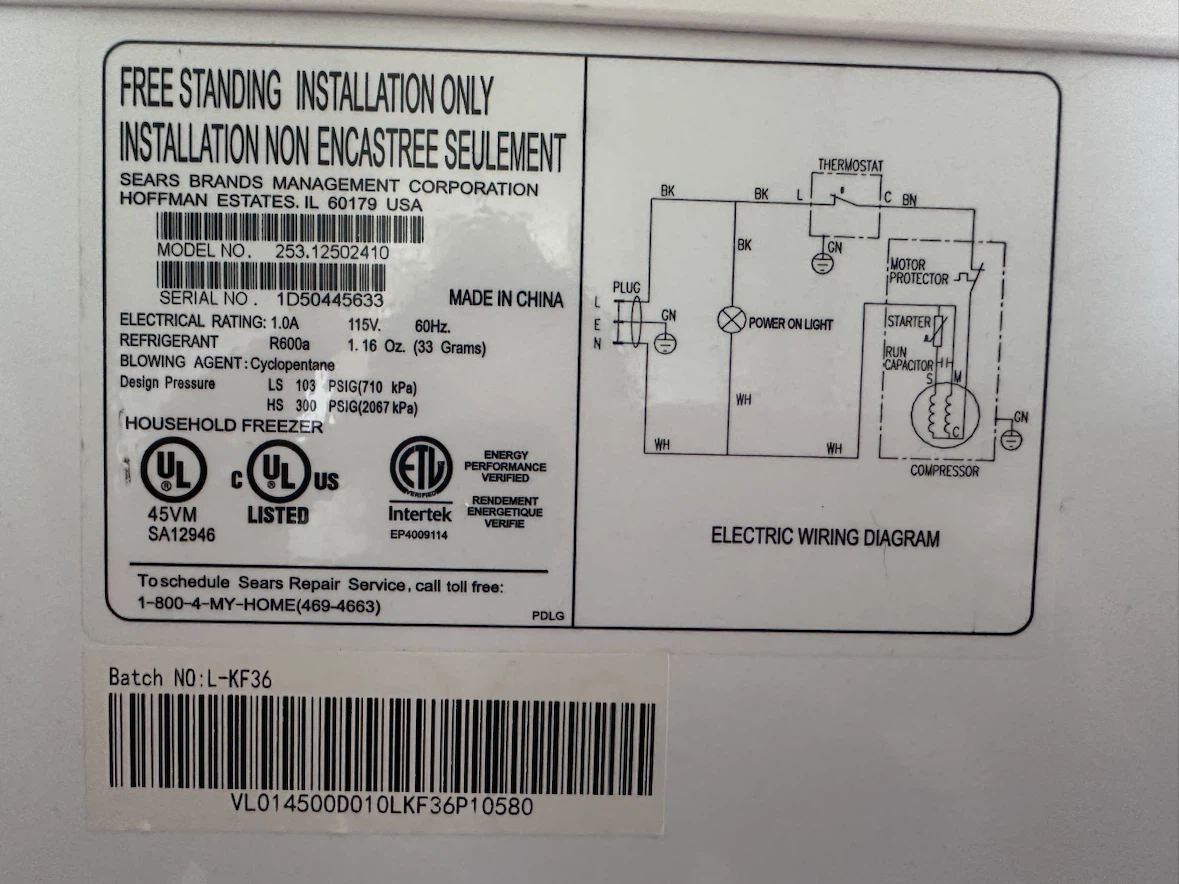 Kenmore chest freezer. 7 cu. ft - photo 4