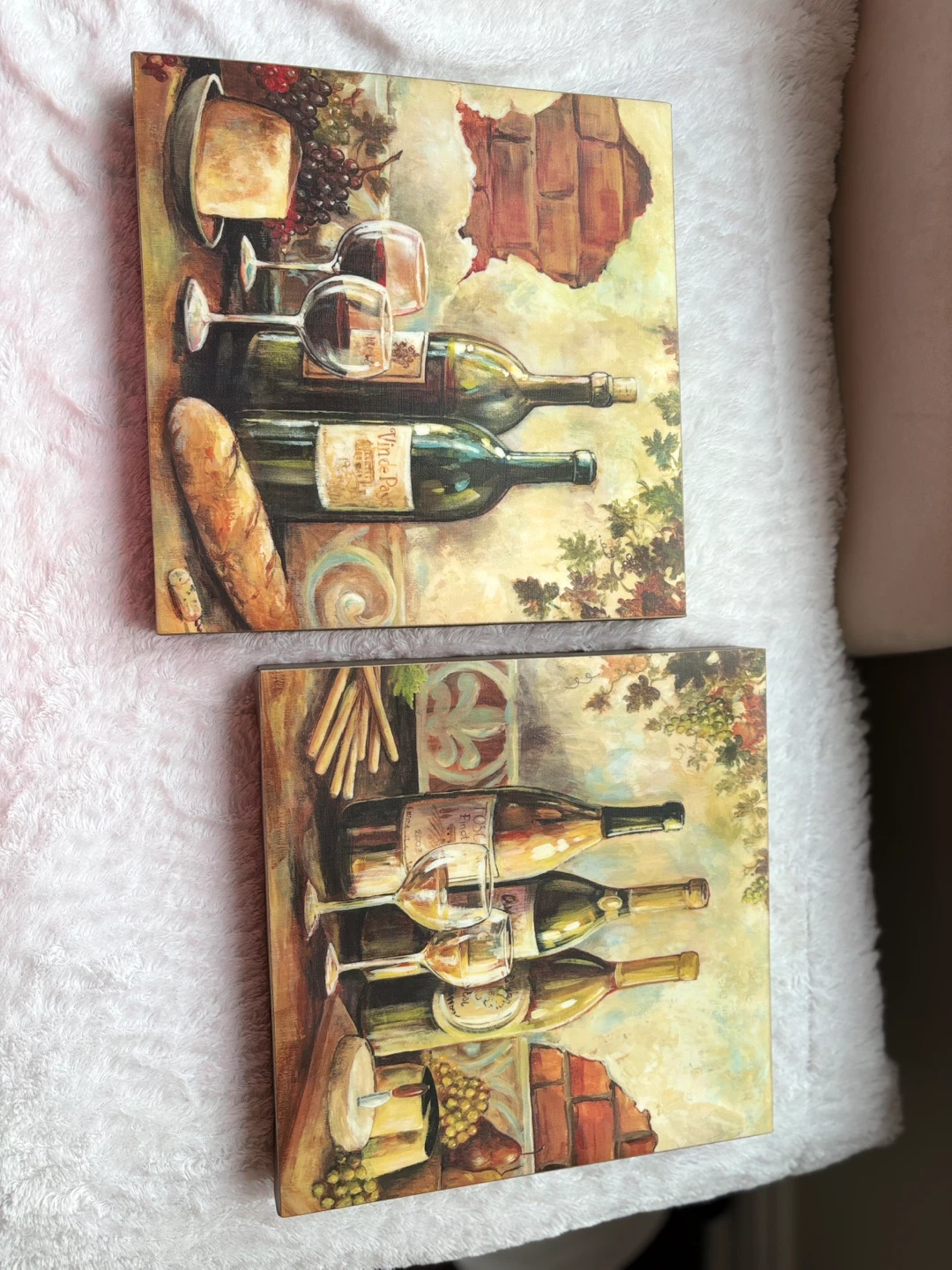 Set of Two Wine Themed Canvas Wall Art - photo 2