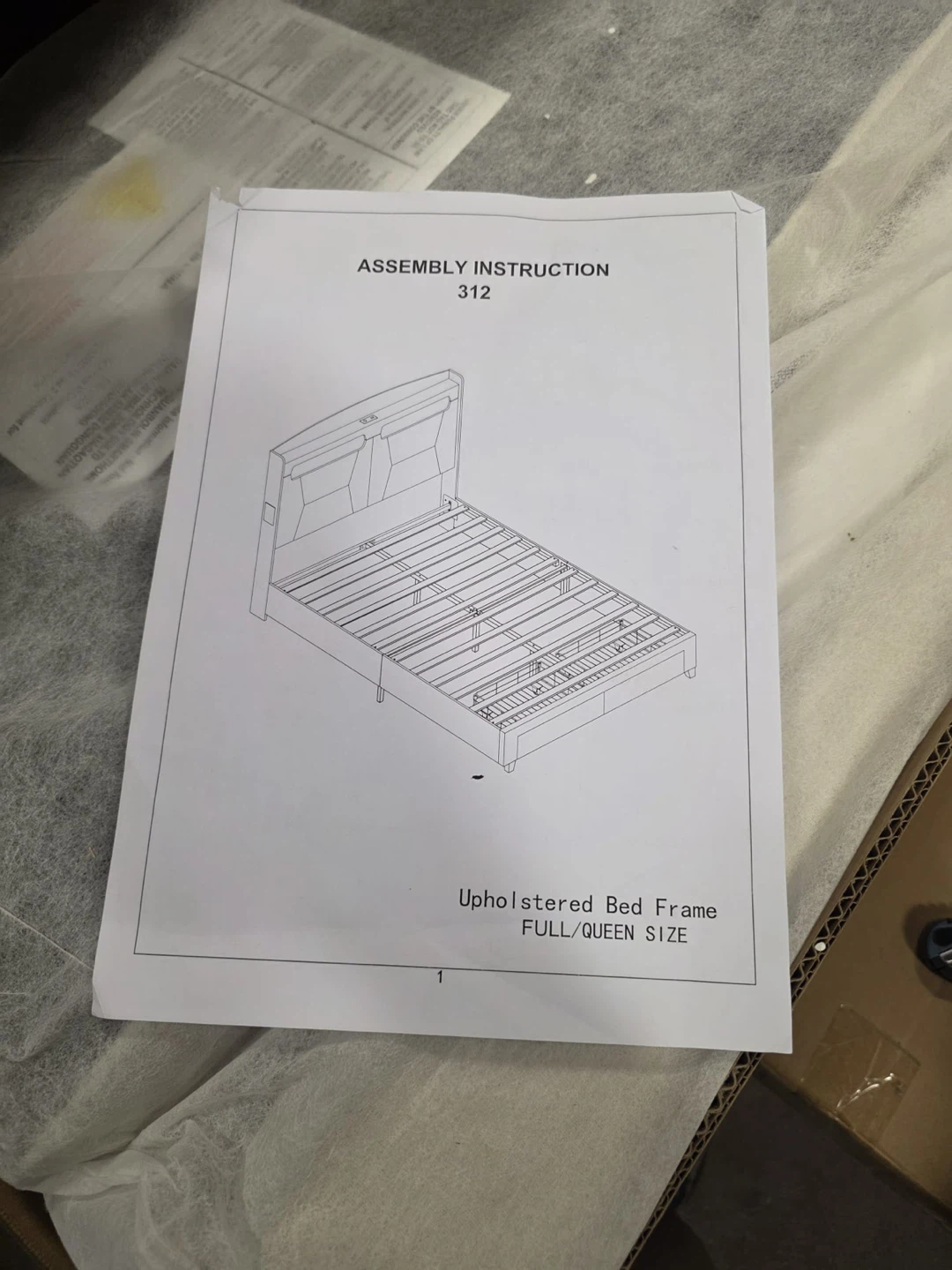 Wood Bed Frame with Storage Drawers (Full / Double) - photo 2