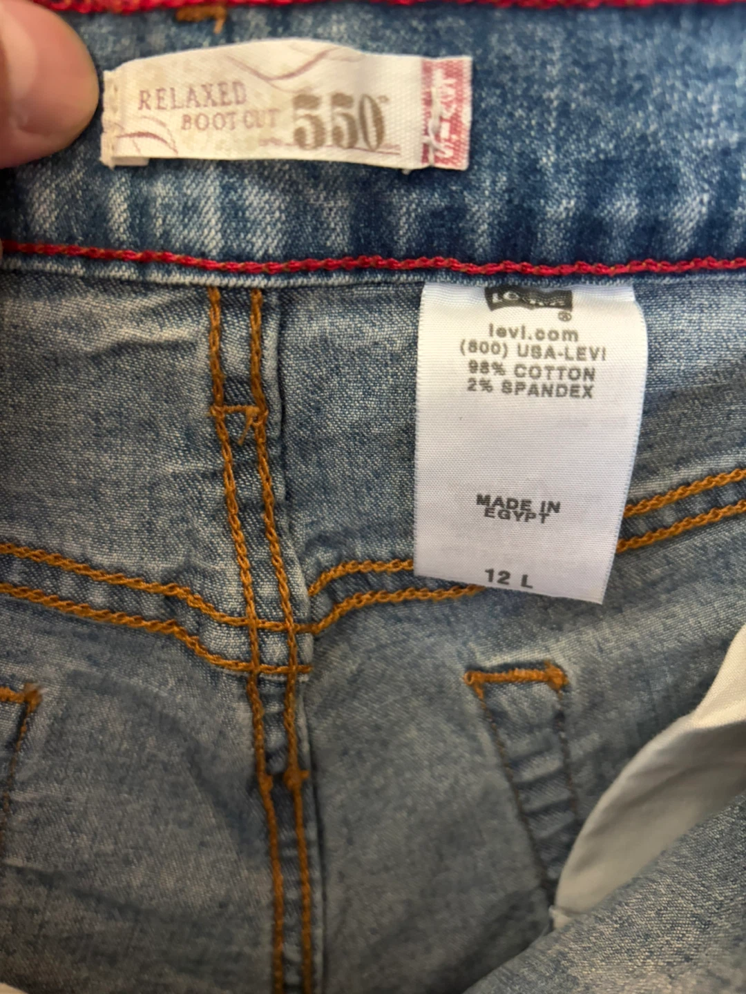 Levi's 550 Relaxed Boot Cut Jeans Size 12 L - photo 3