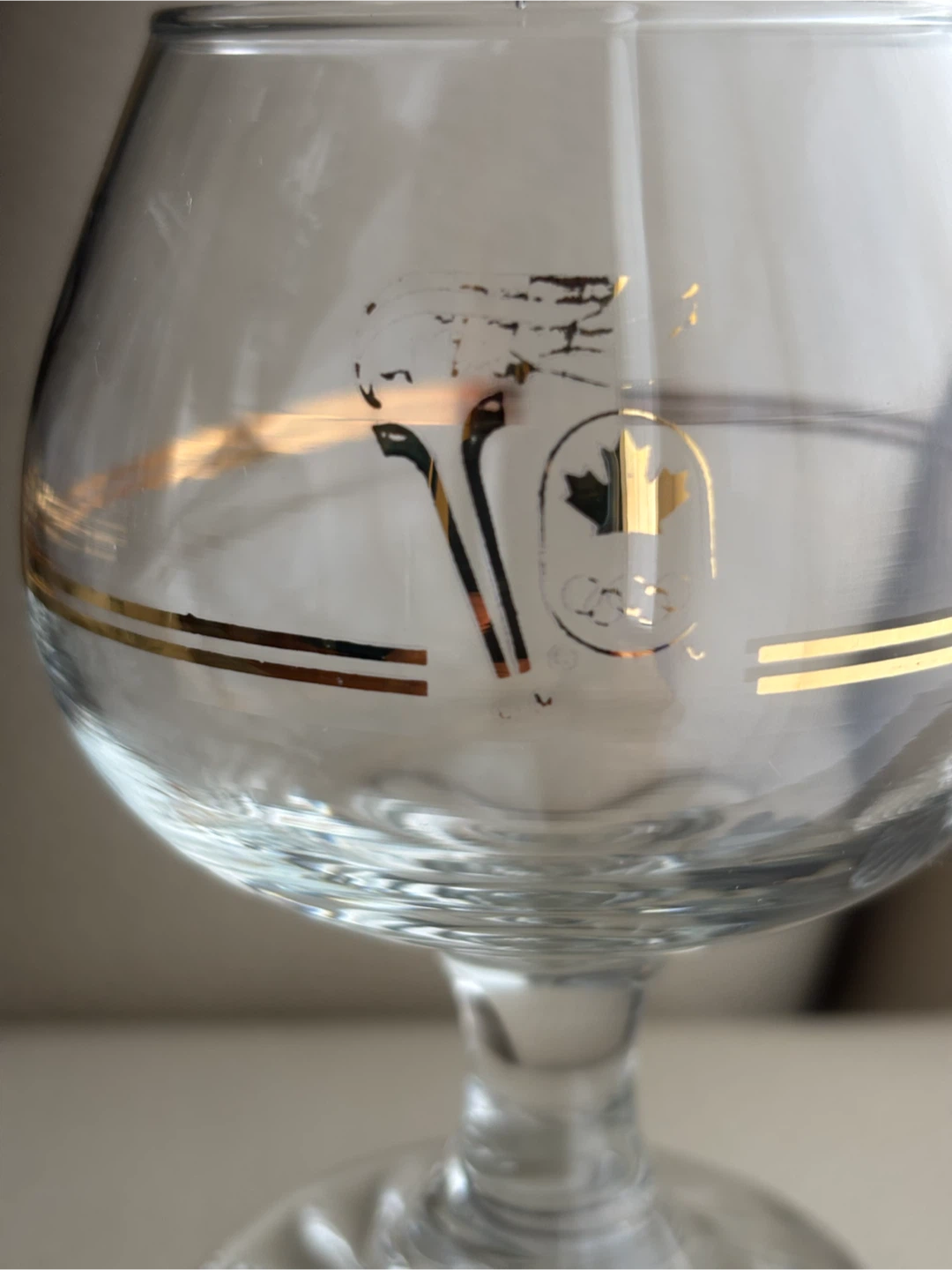 Set of 4 Vintage Calgary 1988 Olympic Snifter Glasses - photo 4