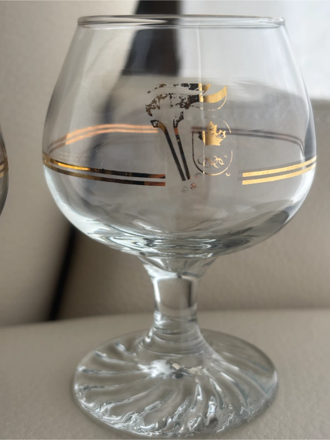 Set of 4 Vintage Calgary 1988 Olympic Snifter Glasses - photo 5