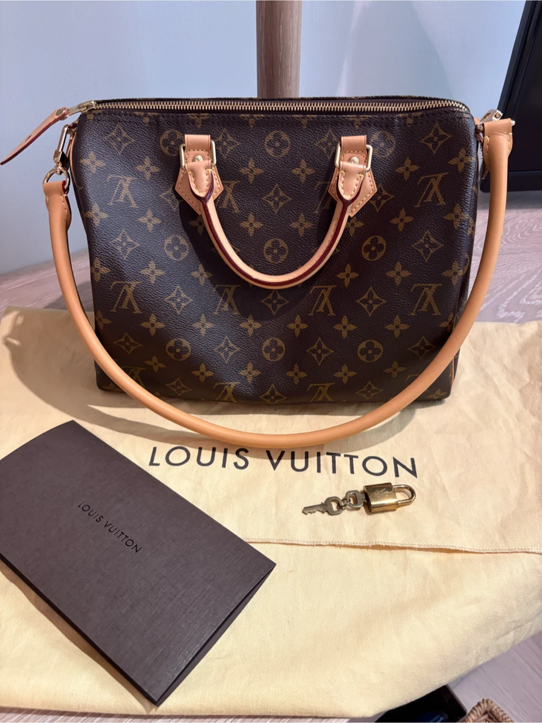 LV Speedy 30 Monogram with D rings for strap