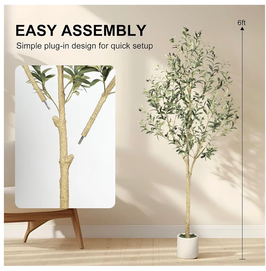 6ft Artificial Olive Tree - photo 4