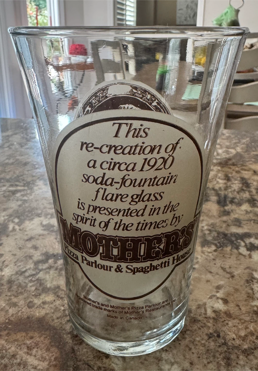 Vintage Coca-Cola Mother's Pizza Parlour Glass - photo 2