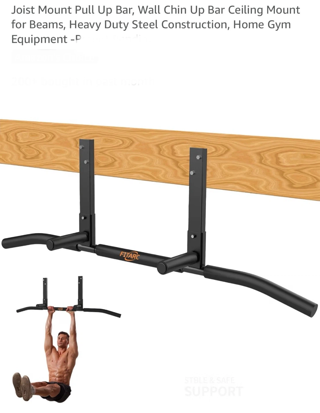 FITARC Joist Mount Pull Up Bar