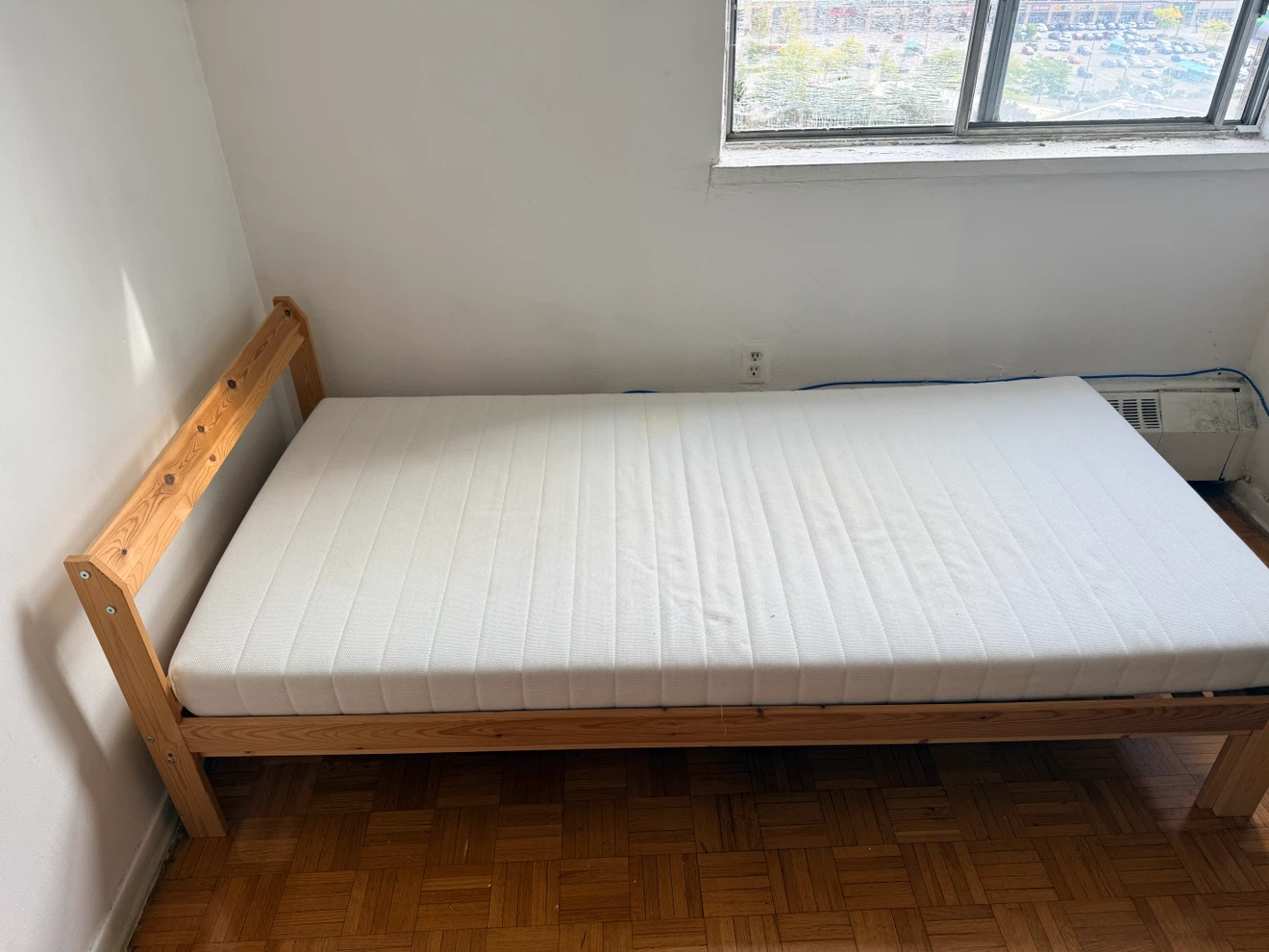 IKEA Pine Twin Bed Frame with Luroy Slats