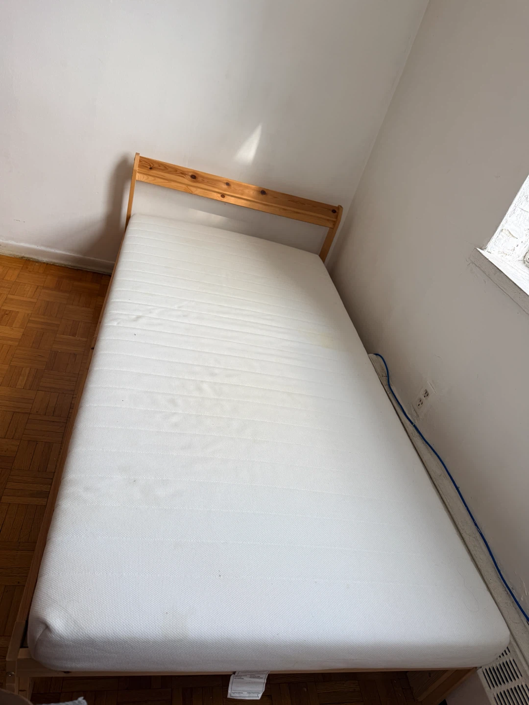 IKEA Pine Twin Bed Frame with Luroy Slats - photo 2