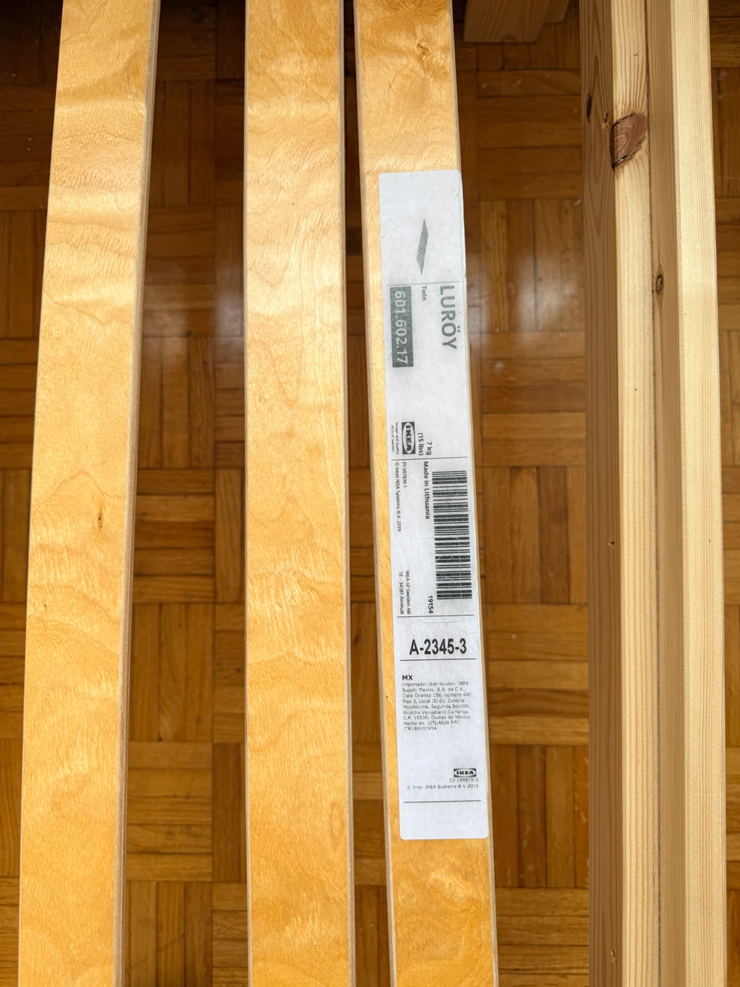 IKEA Pine Twin Bed Frame with Luroy Slats - photo 4
