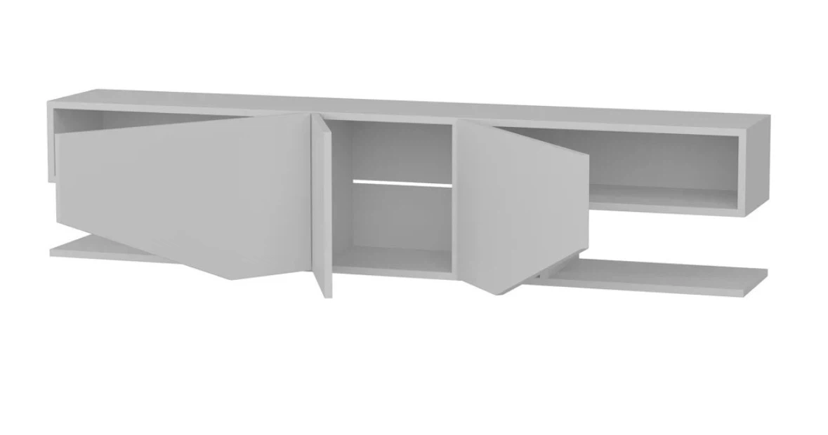 White, high gloss tv/media unit - photo 3
