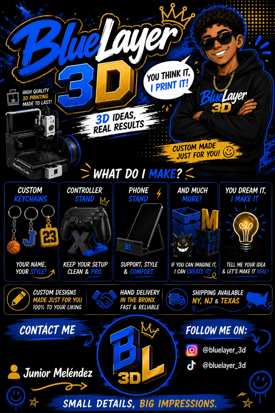 BlueLayer 3D Custom Printing Services