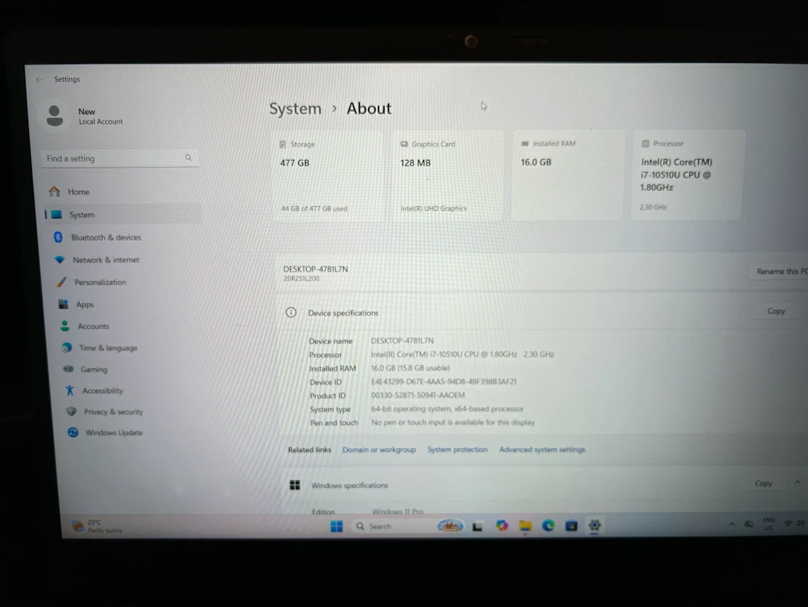 Lenovo ThinkPad X1 Laptop i7 10th gen/16Gb/ 512GB ssd/win11 - photo 2