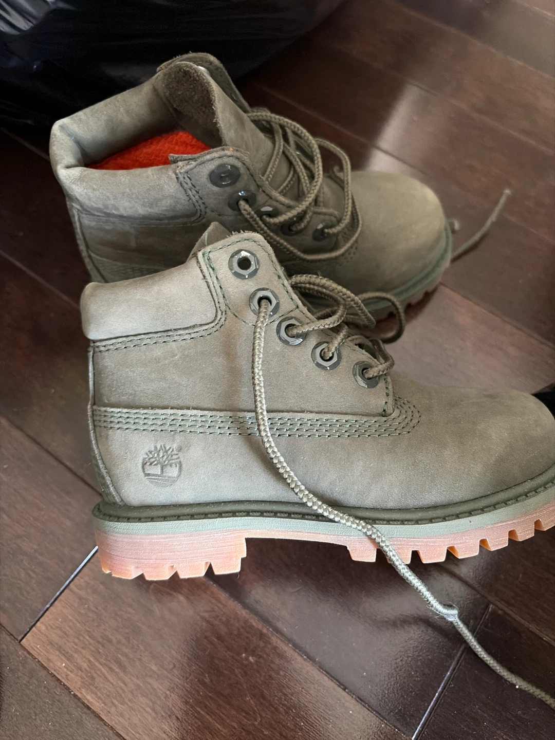 Timberland Olive Suede Boots Size 8 US