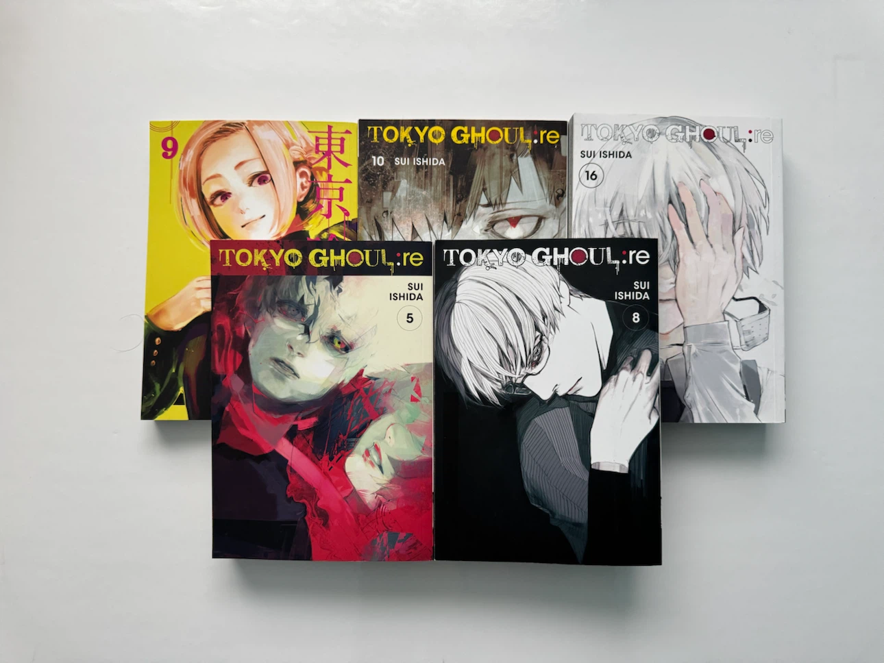 Tokyo Ghoul:re Manga Volumes 5, 8, 9, 10, and 16