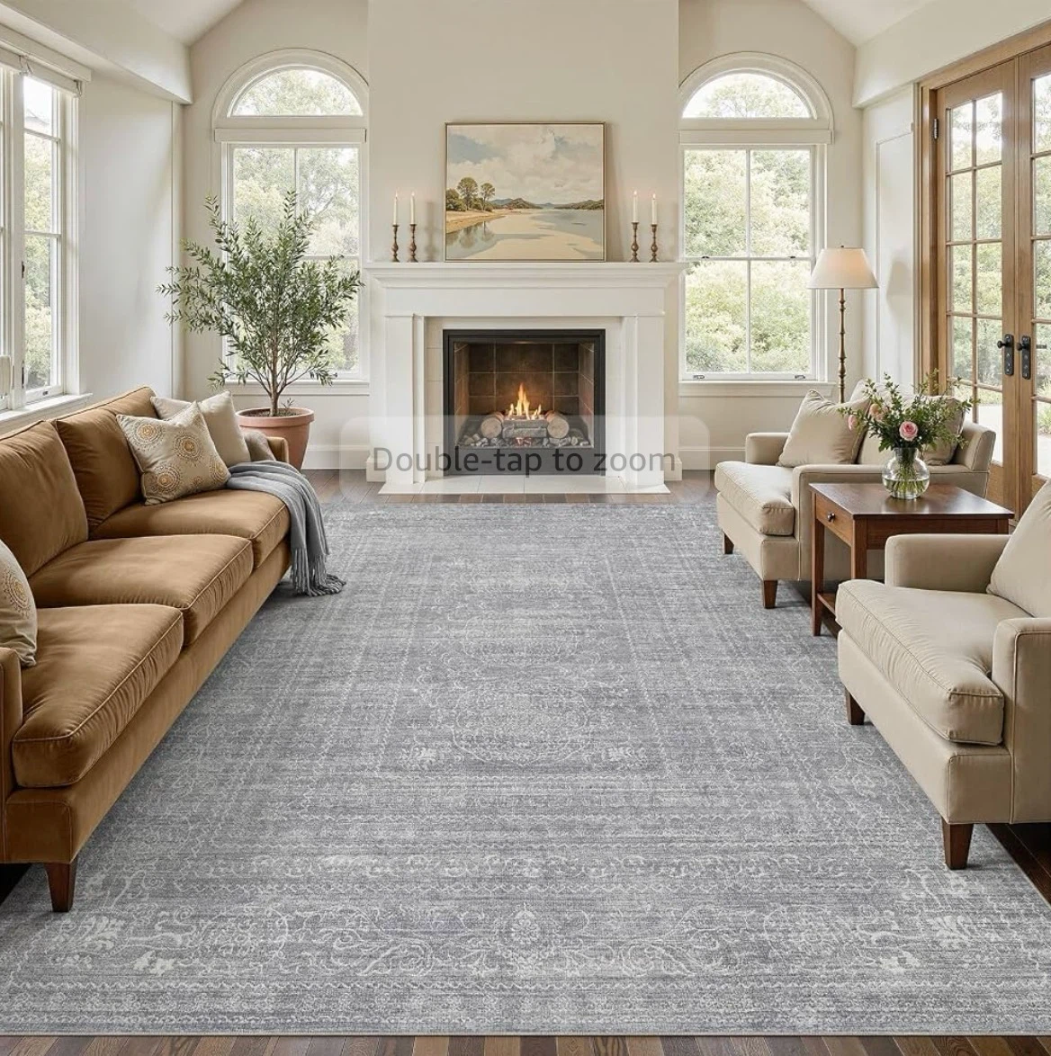10x14 Large Grey Traditional Style Area Rug