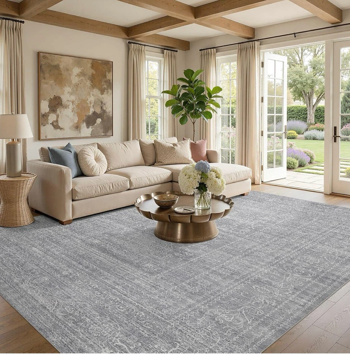 10x14 Large Grey Traditional Style Area Rug - photo 2