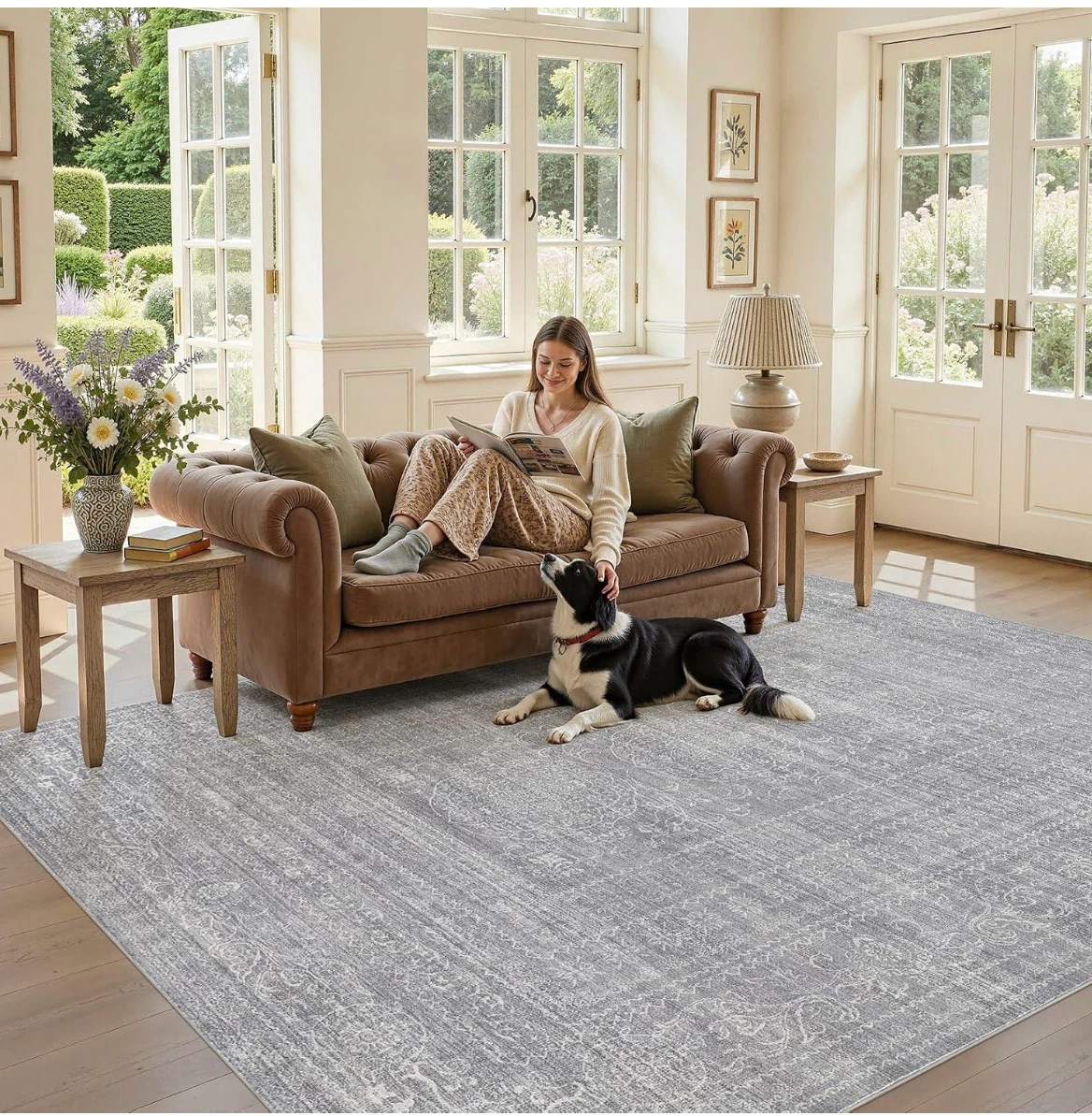 10x14 Large Grey Traditional Style Area Rug - photo 5