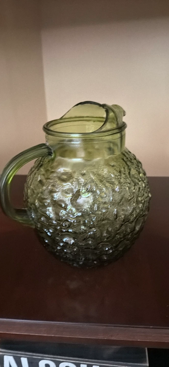Vintage Green Glass Pitcher - photo 2
