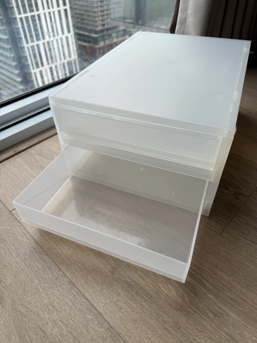 Muji Polypropylene Extra Shallow 2-Drawer Storage Case - photo 3