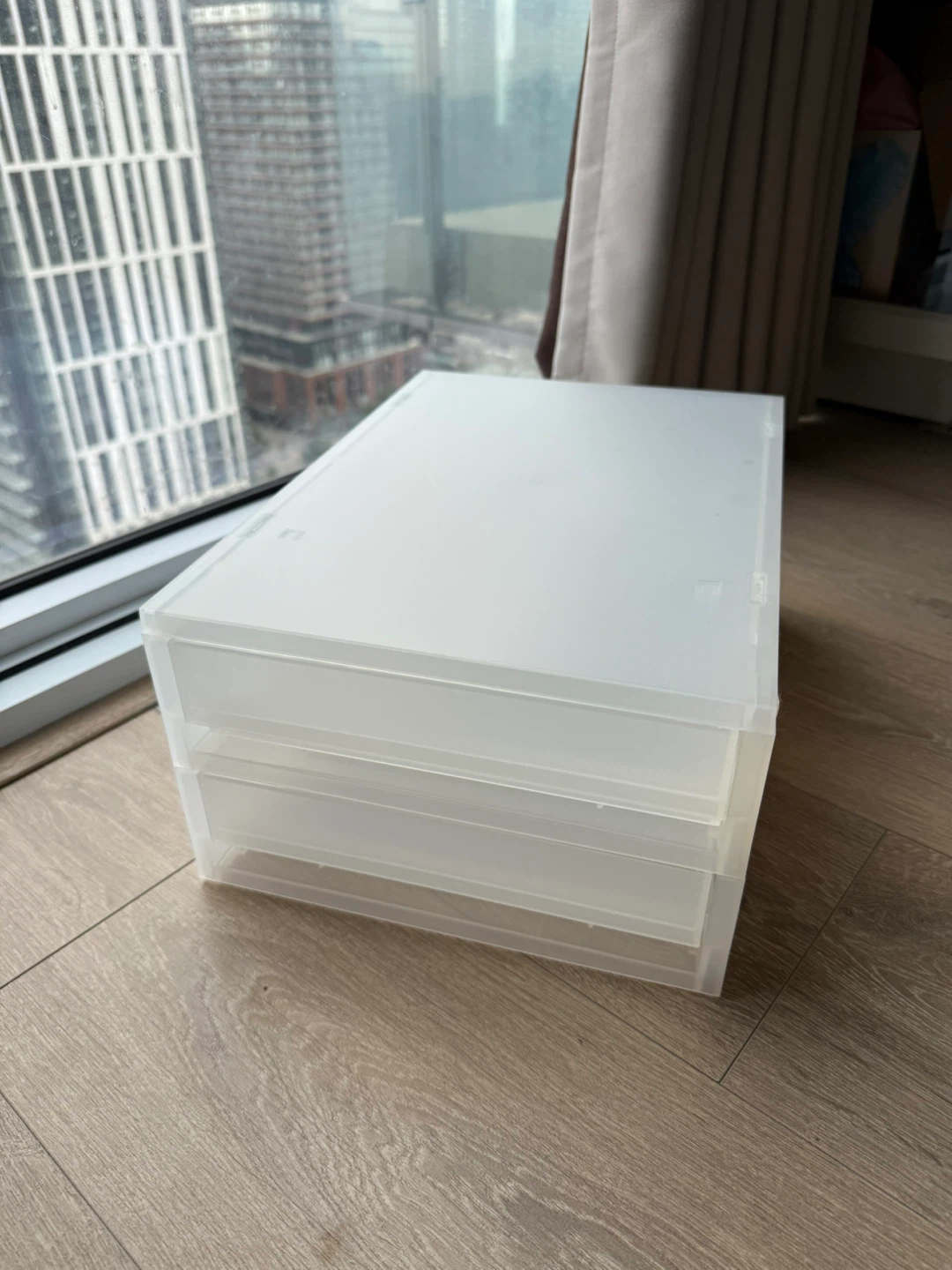 Muji Polypropylene Extra Shallow 2-Drawer Storage Case