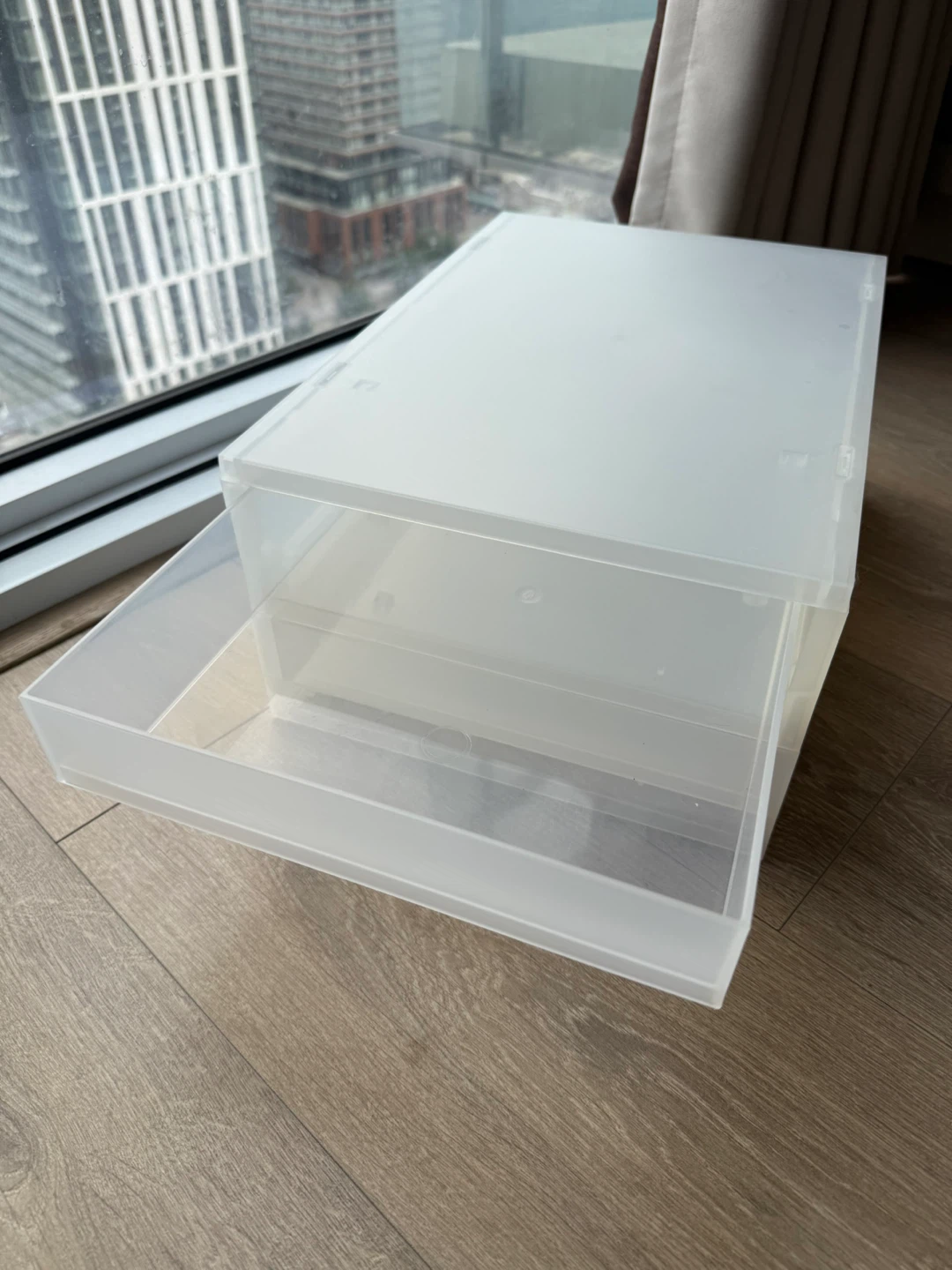 Muji Polypropylene Extra Shallow 2-Drawer Storage Case - photo 2