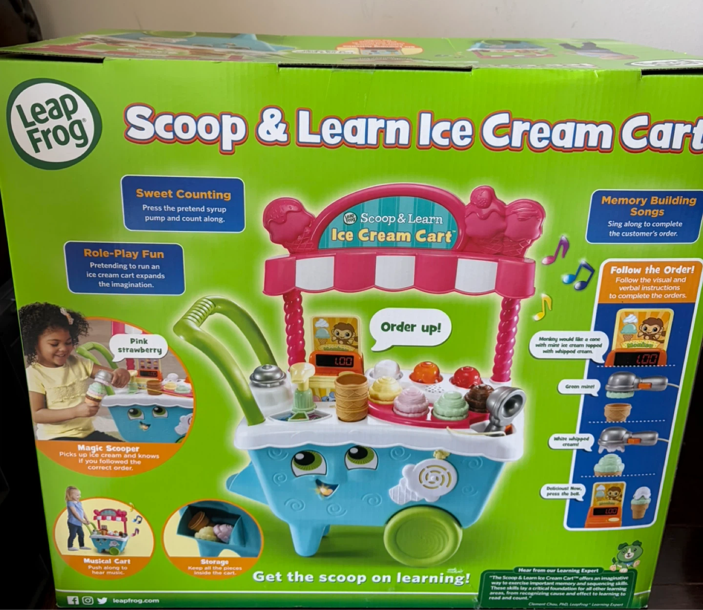 Brand new leapfrog ice cream cart toy