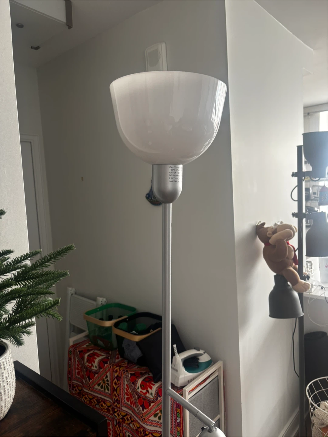Floor lamp with reading light (IKEA)