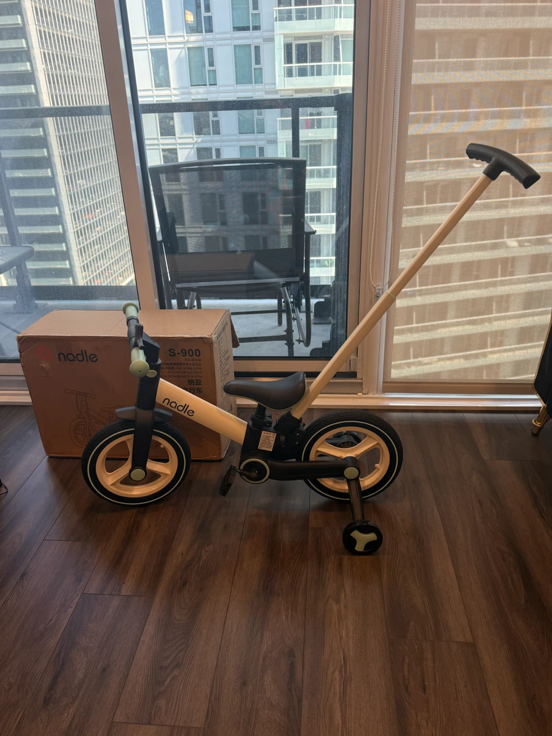 Nadle S-900 Kids Balance Bike with Parent Handle