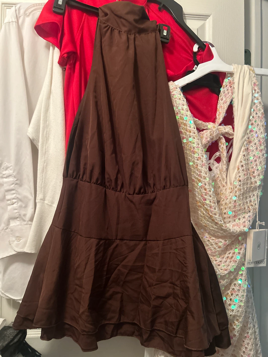 winkbay Brown Halter Mini Dress - photo 2