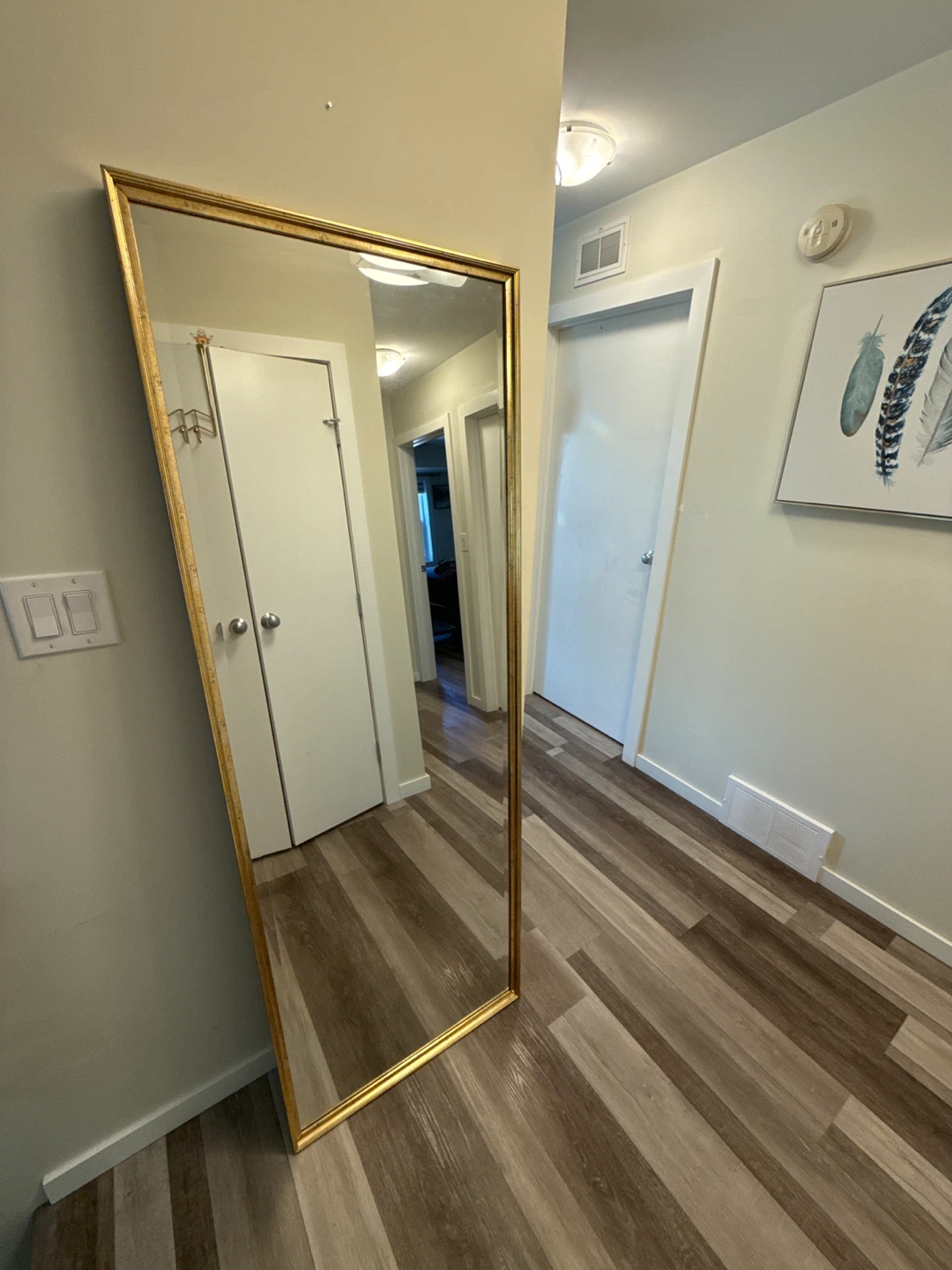 Large Gold Framed Floor Mirror