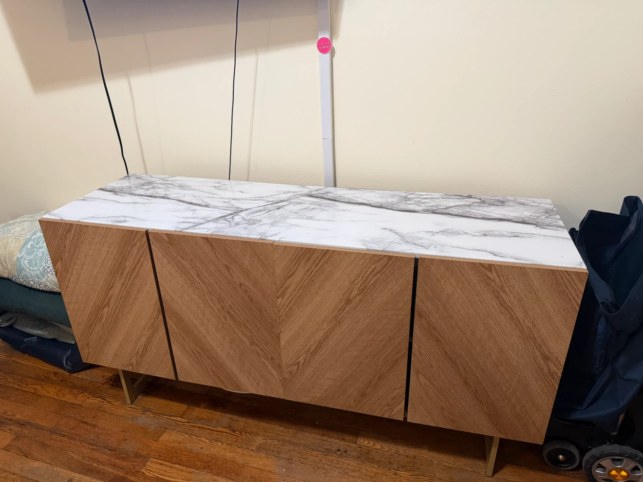 Modern Wood and Marble Media Console - photo 3