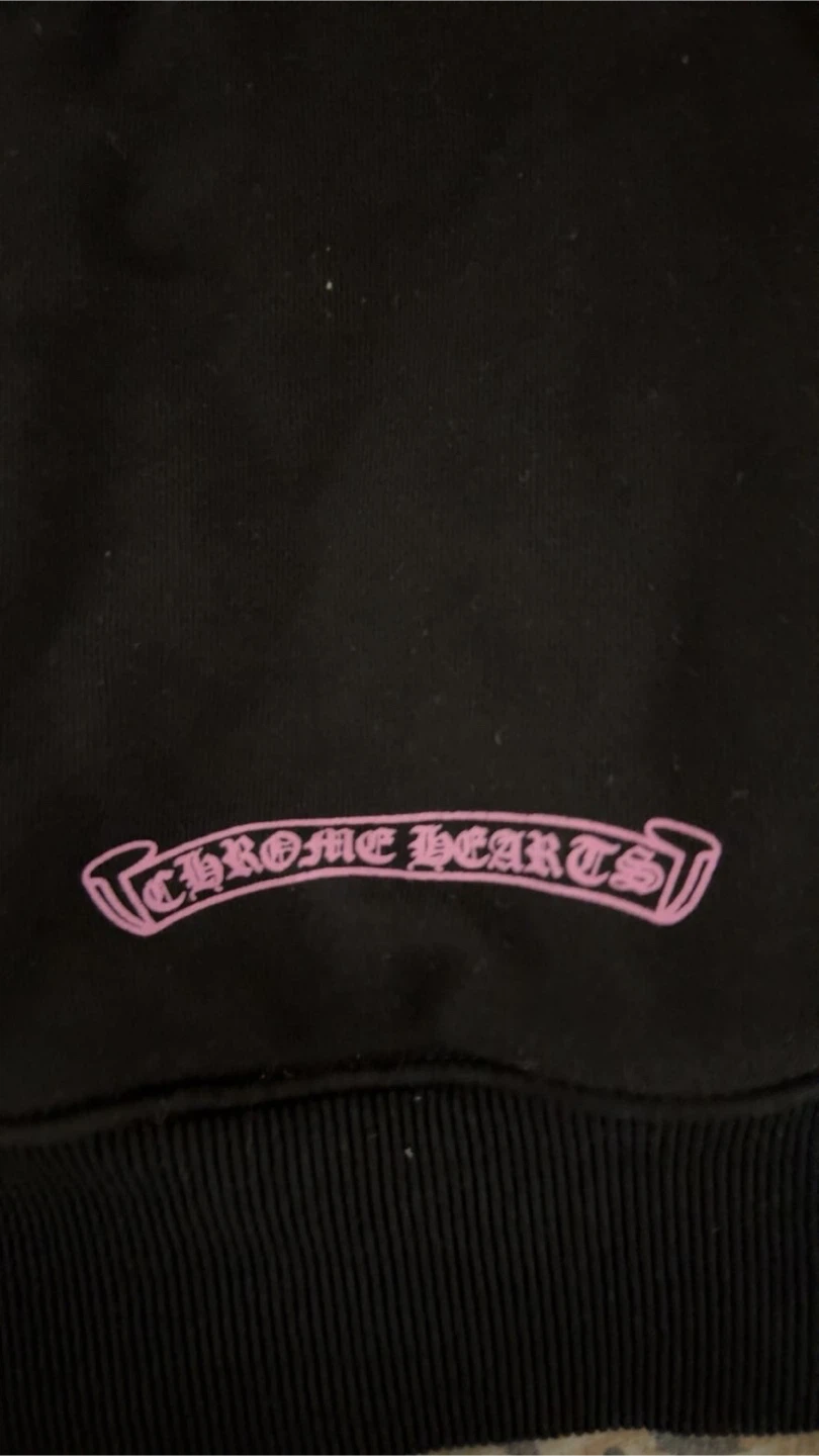 Chrome Hearts Black Hoodie with Pink Graphics - photo 2