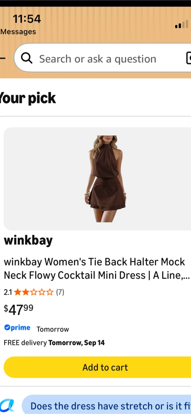 winkbay Brown Halter Mini Dress - photo 4