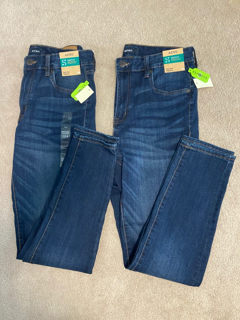 Two Pairs of Aero High Rise Jegging - Size 12R